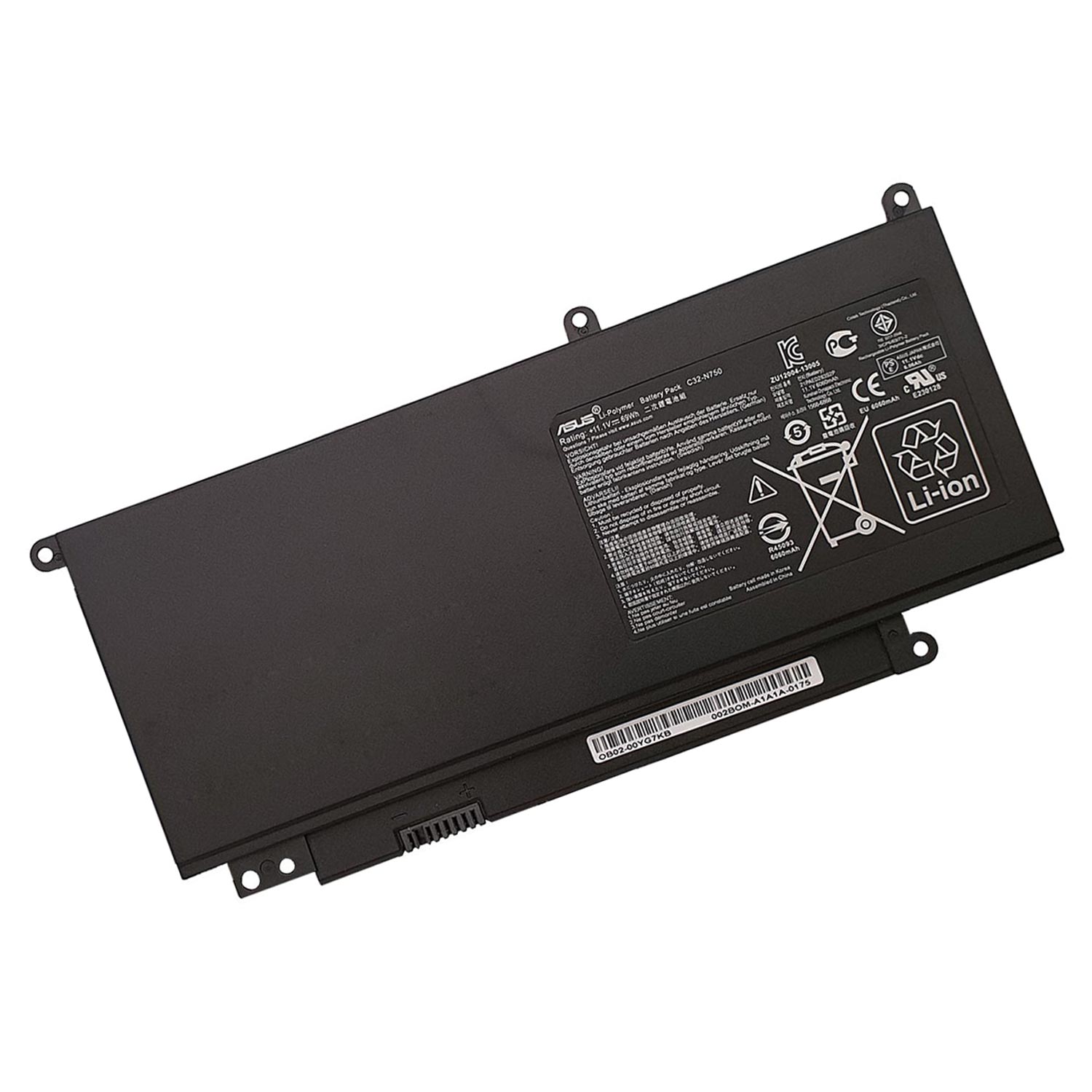 باتری اورجینال لپ تاپ ایسوس Asus N750 R750 C32-N750