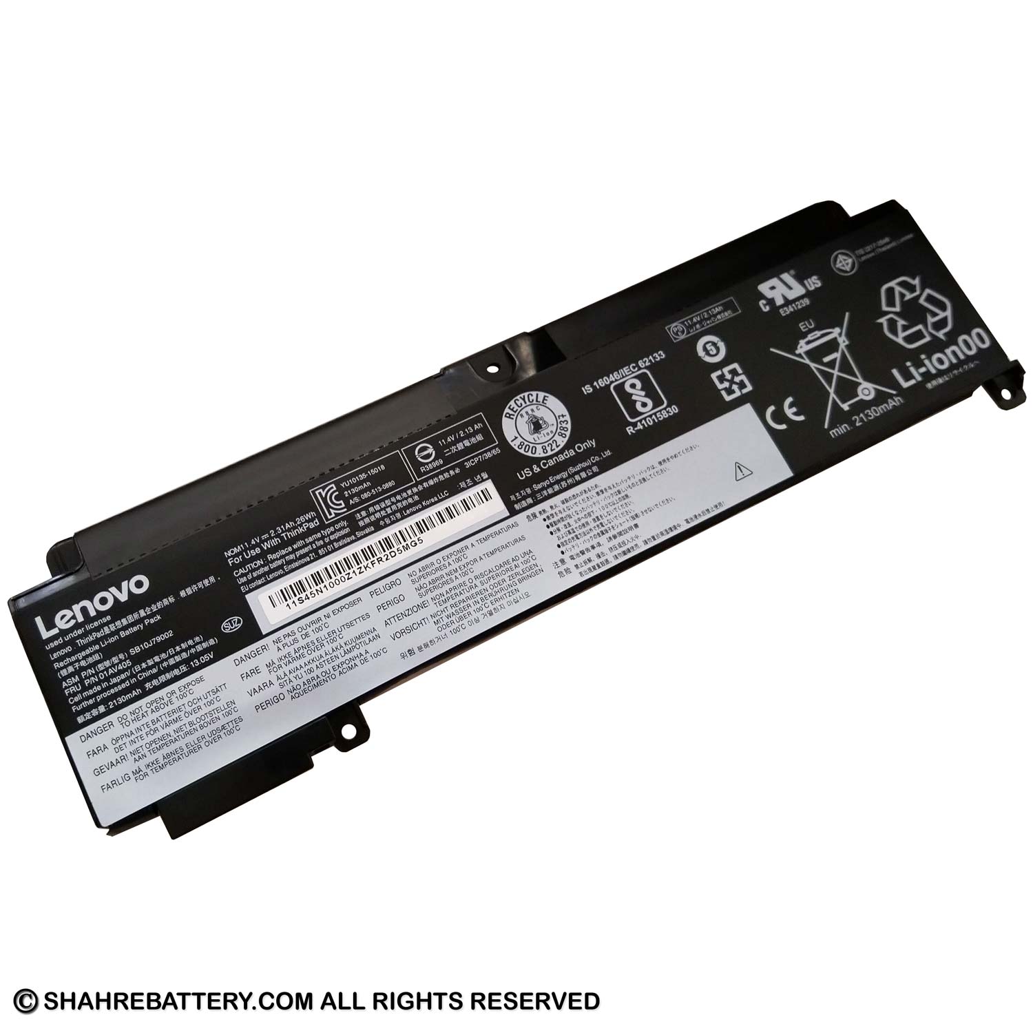باتری اورجینال لپ تاپ لنوو Lenovo ThinkPad T460s T470s 01AV406