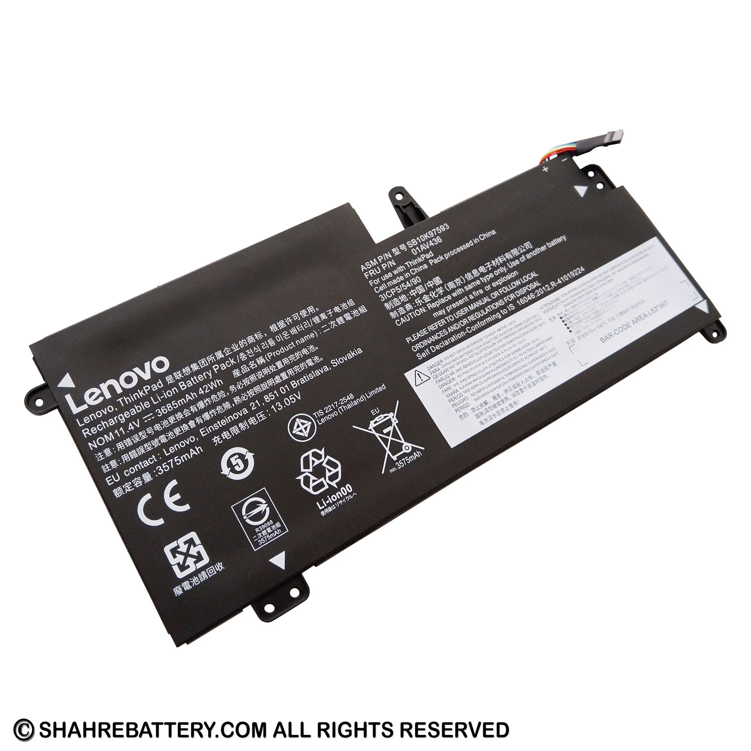 باتری اورجینال لپ تاپ لنوو Lenovo Thinkpad 13 01AV436