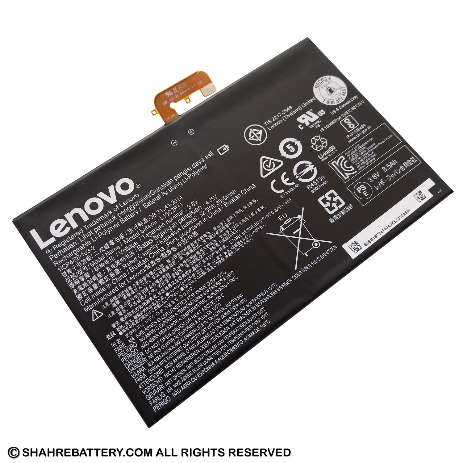 باتری اورجینال لپ تاپ لنوو Lenovo Yoga Book YB1-X91F L15C2P31