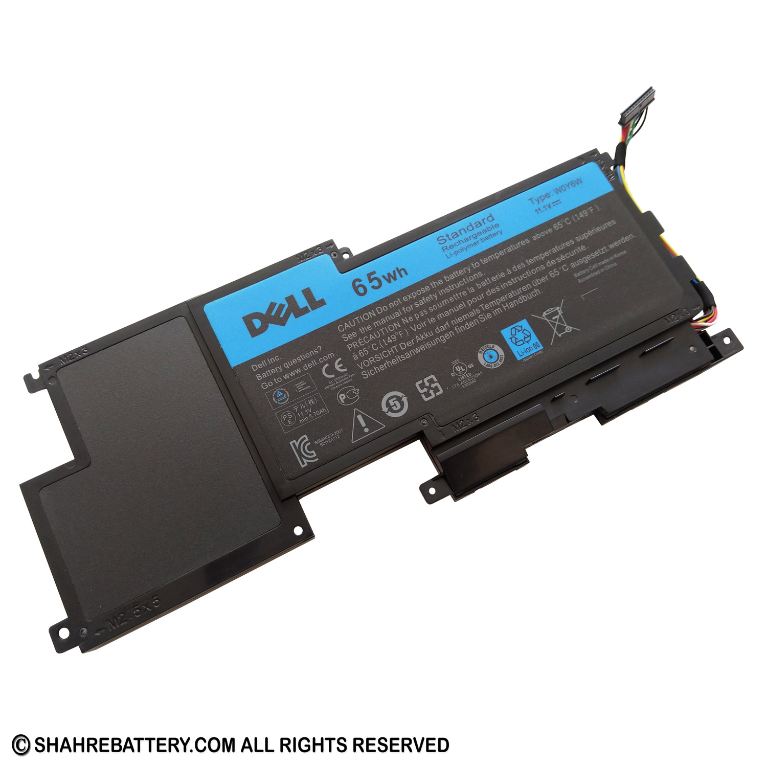 باتری اورجینال لپ تاپ دل Dell XPS 15-L521x W0Y6W