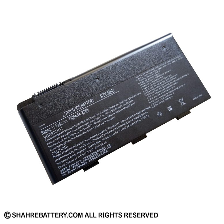 باتری اورجینال لپ تاپ ام اس آی Msi GT60 GT70 GT660 GT670 BTY-M6D