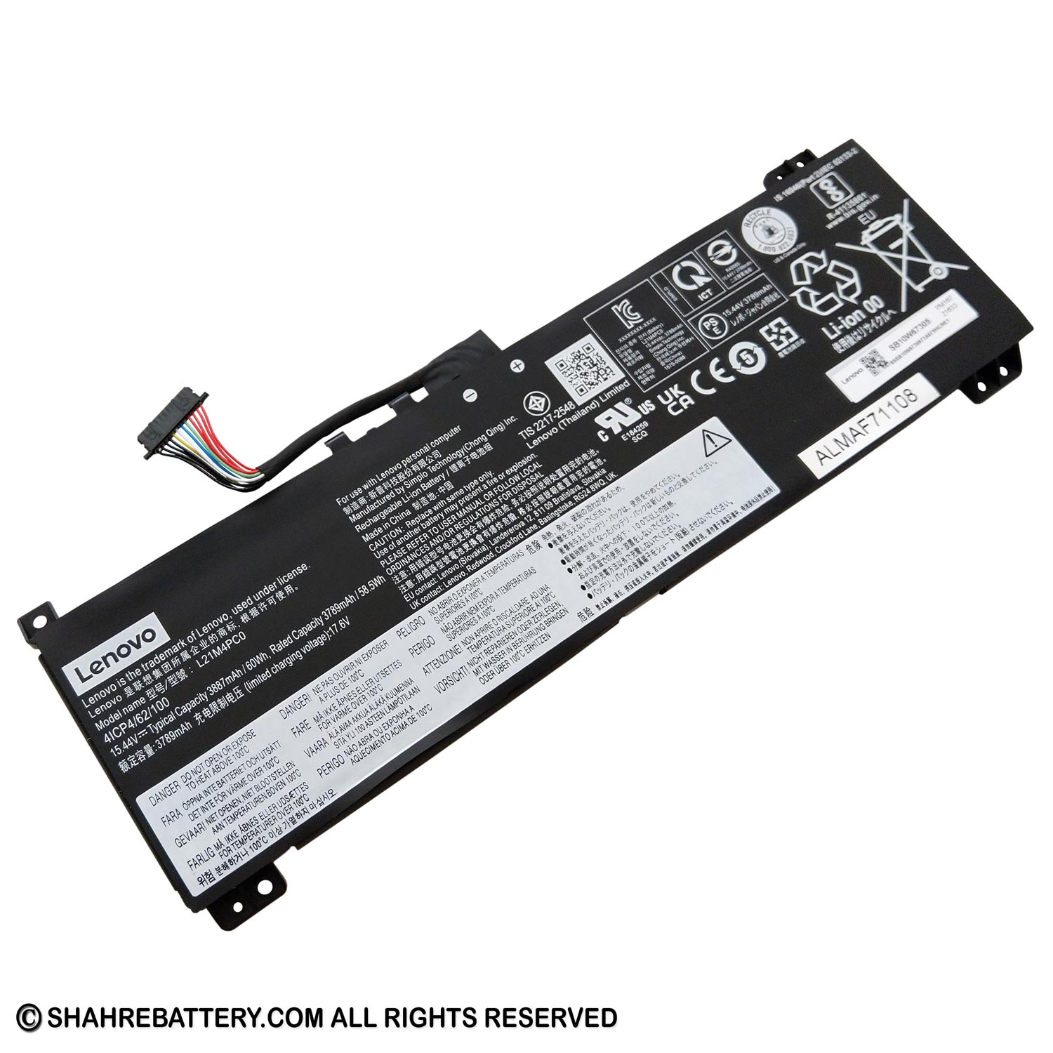 باتری اورجینال لپ تاپ لنوو Lenovo Legion 5 15ARH7 15IAH7 L21M4PC0