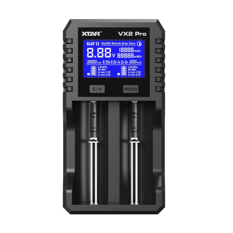شارژر باتری اکستار 2 شیار هوشمند XTAR Intelligent Charger VX2 Pro