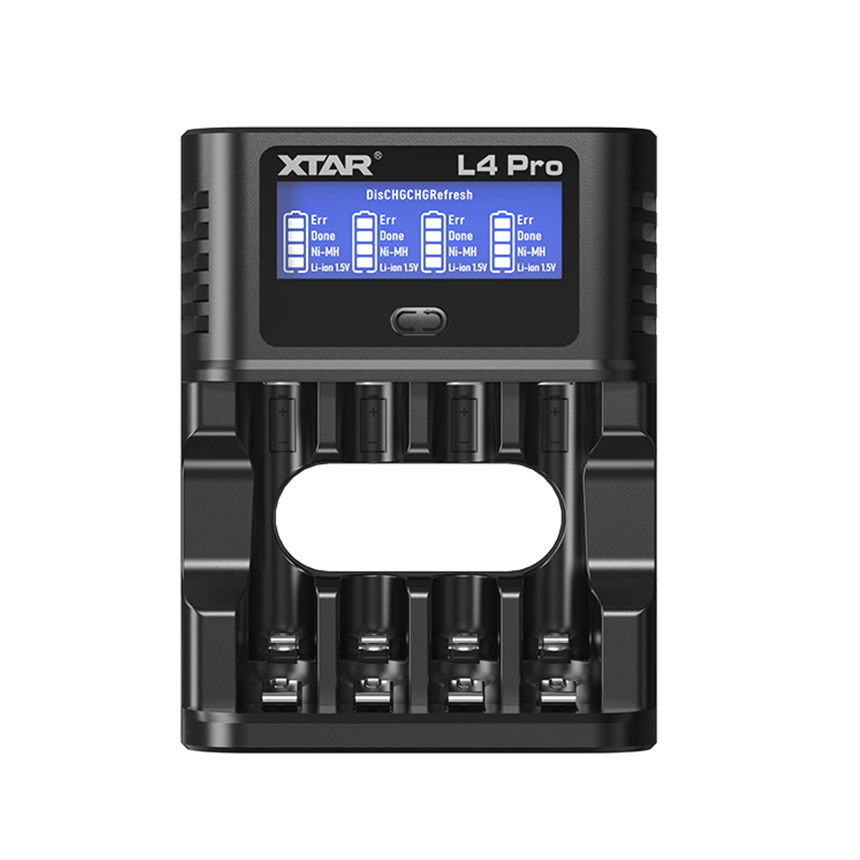 شارژر باتری قلمی و نیم قلم اکستار 4 شیار هوشمند XTAR Intelligent Charger L4 Pro (3)