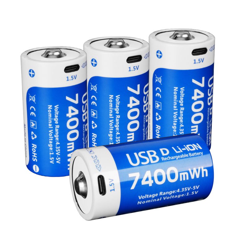 باتری قابل شارژ Type C سایز 7400mWh Size D