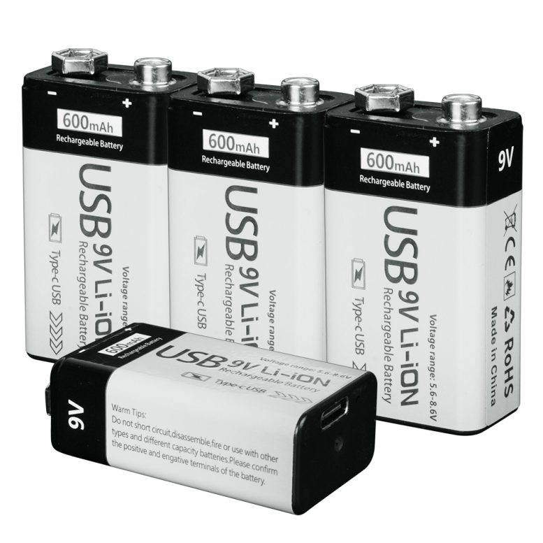 باتری قابل شارژ XTAR 9V 600mAh Type C
