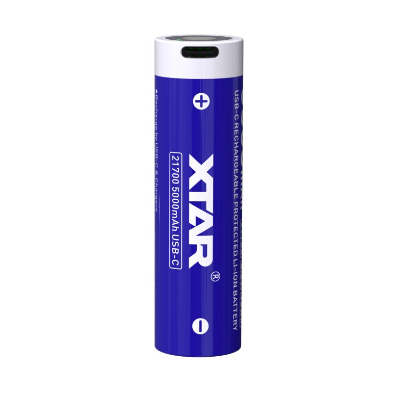باتری قابل شارژ اکستار XTAR 21700 5000mAh Type C