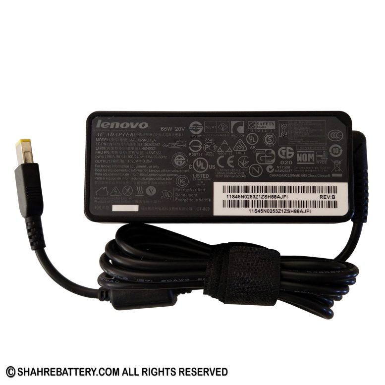 شارژر اورجینال لپ تاپ لنوو Lenovo USB 20V 3.25A