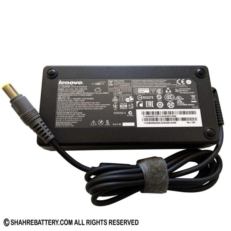 شارژر اورجینال لپ تاپ لنوو Lenovo 20V 8.5A – سر 5.5 * 7.9