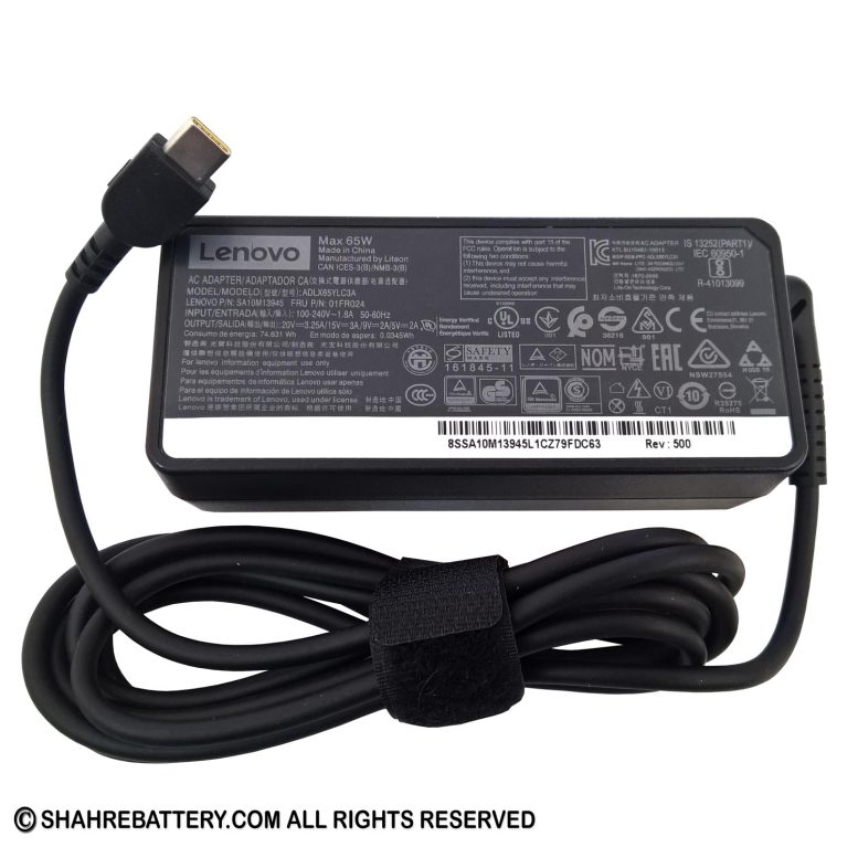 شارژر اورجینال لپ تاپ لنوو Lenovo Type C 20V 3.25A