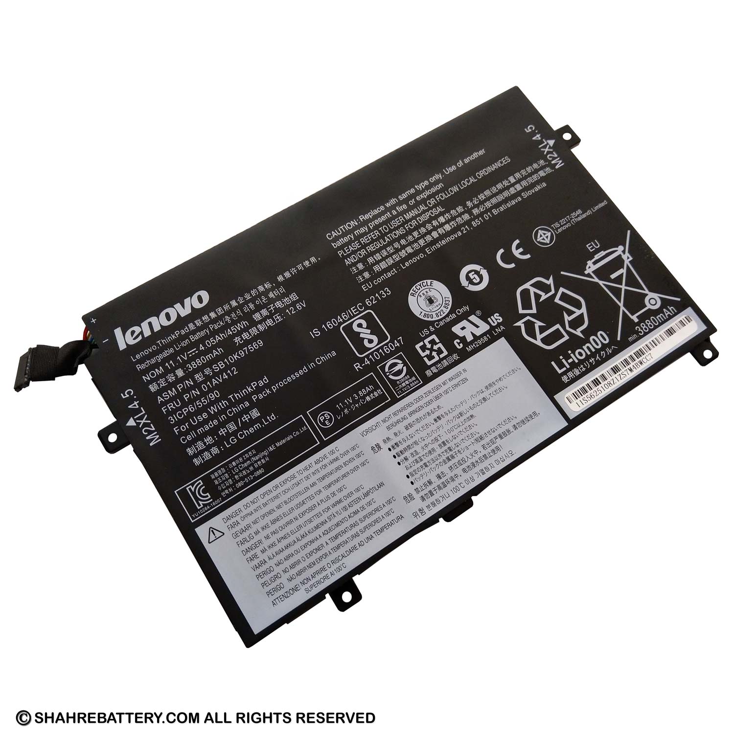 باتری اورجینال لپ تاپ لنوو Lenovo ThinkPad E470 01AV412