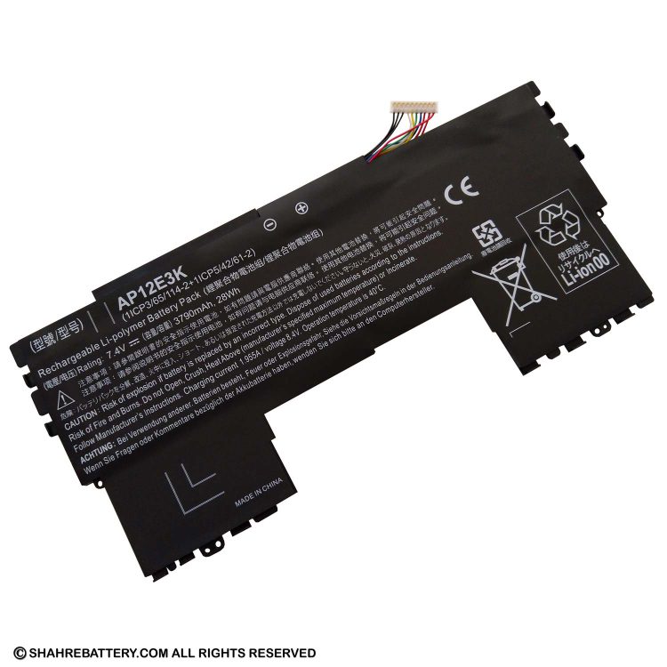 باتری اورجینال لپ تاپ ایسرAcer Aspire S7 191 AP12E3K