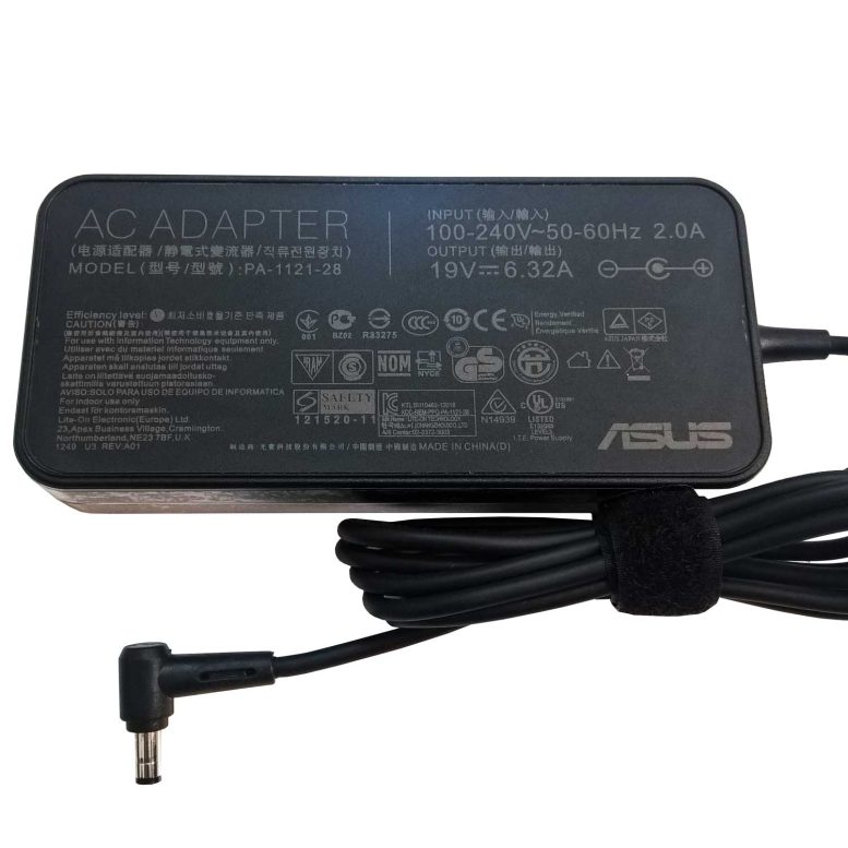 شارژر اورجینال لپ تاپ ایسوس Asus Slim 19V 6.32A – سر 2.5 × 5.5