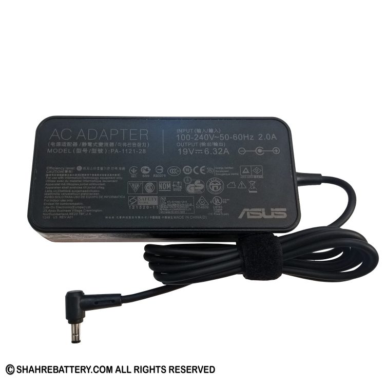 شارژر اورجینال لپ تاپ ایسوس Asus Slim 19V 6.32A – سر 3.7 × 6.0